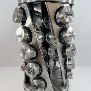 Kamenstein Twist 20 Jar Stainless Steel Revolving Spice Rack